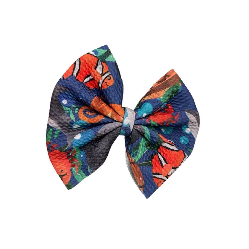 Aquarium 4" Hand Tied Bow